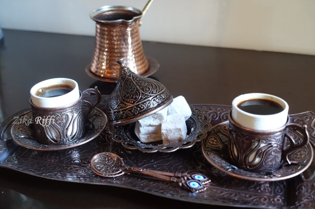 Turkish coffee with Turkish delight