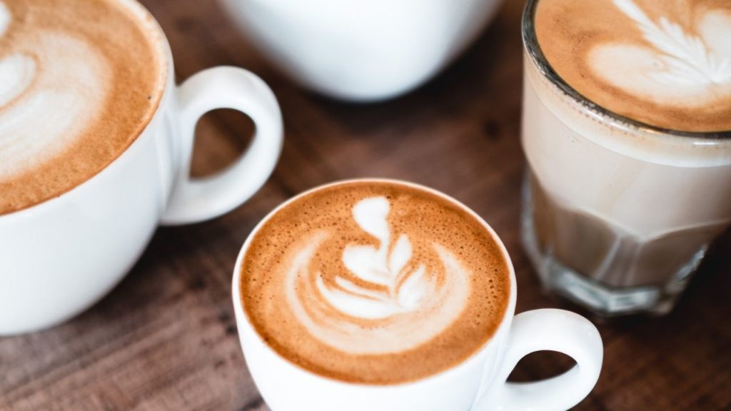 cappuccino, latte, flat white